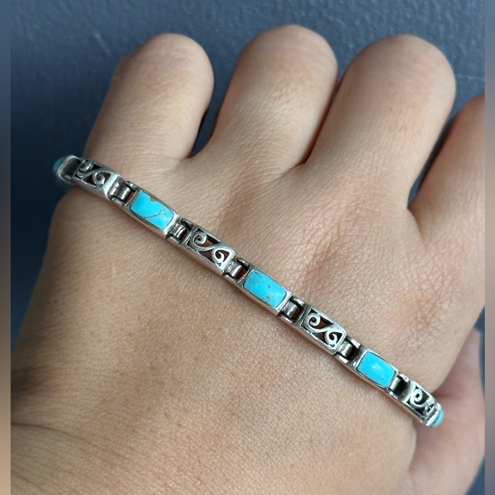 Turquoise silver 925 bracelet size 7.25